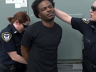 Black dude FORCED to rimjob officer s big white ass